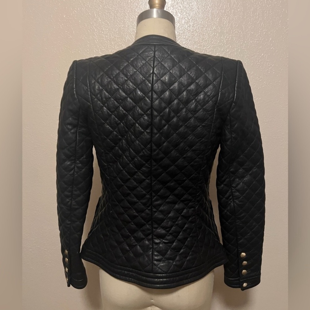 L’AGENCE leather blazer